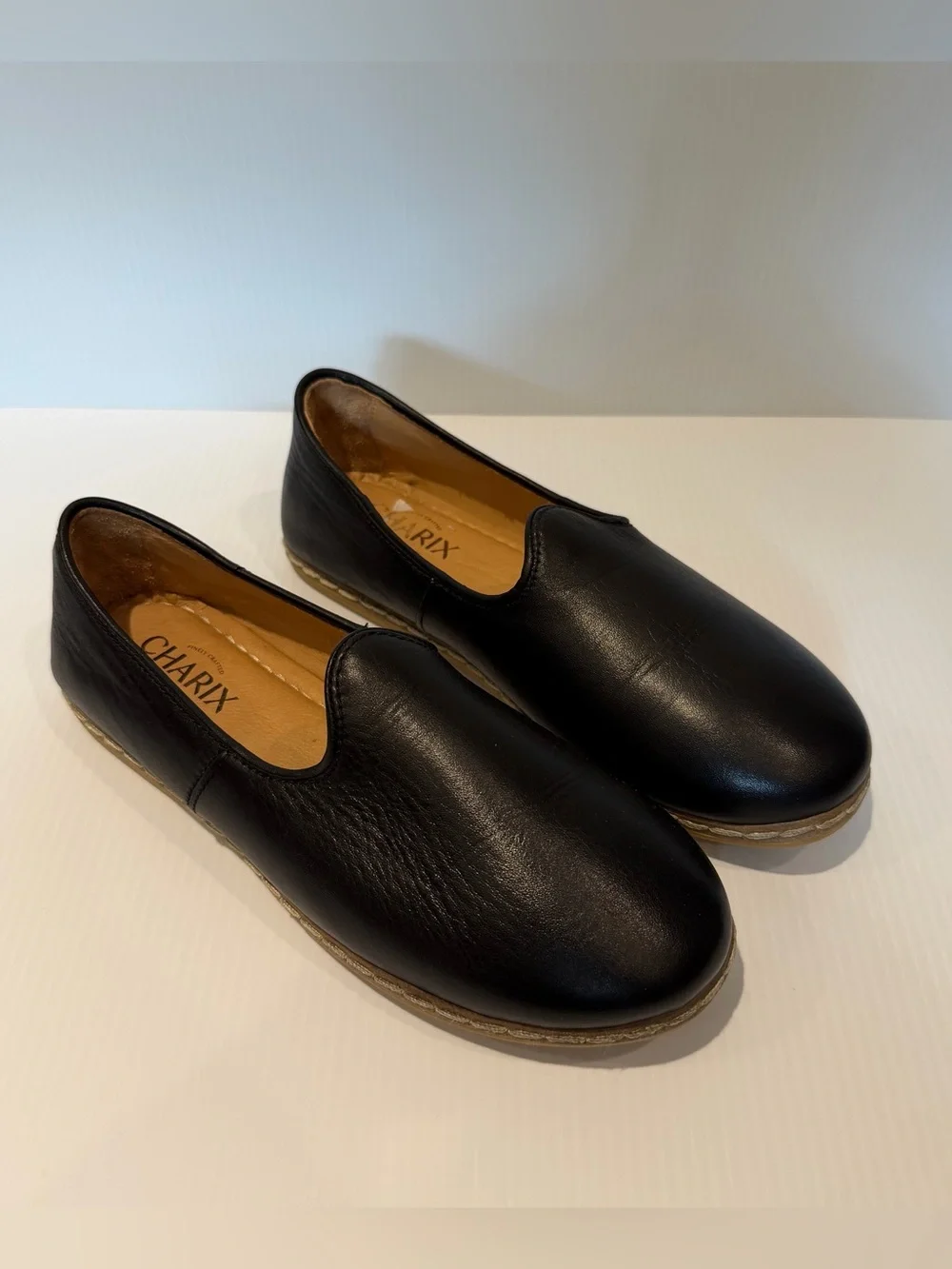 CHARIX Black Slip-On Loafers for Women